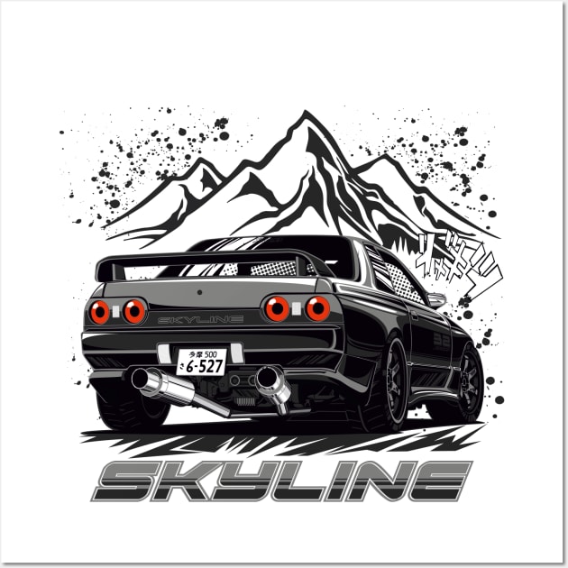 VR38 Swapped Skyline R32 Wall Art by racingfactory